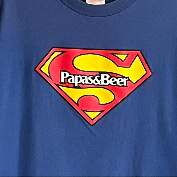 📿Papas&Beer Mexico HTF Vintage Souvenir Whistle-Bar Graphic-Tee NWOT - Picture 2 of 16